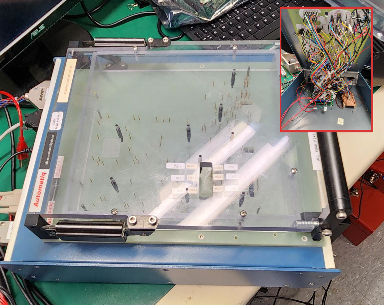 Legacy fixture with dense wiring harness